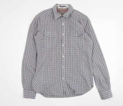 Ted Baker Men's Multicoloured Check Shirt - Size 4