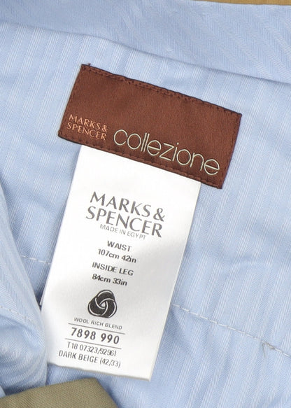 Marks and Spencer Men's Beige Dress Pants Size 42
