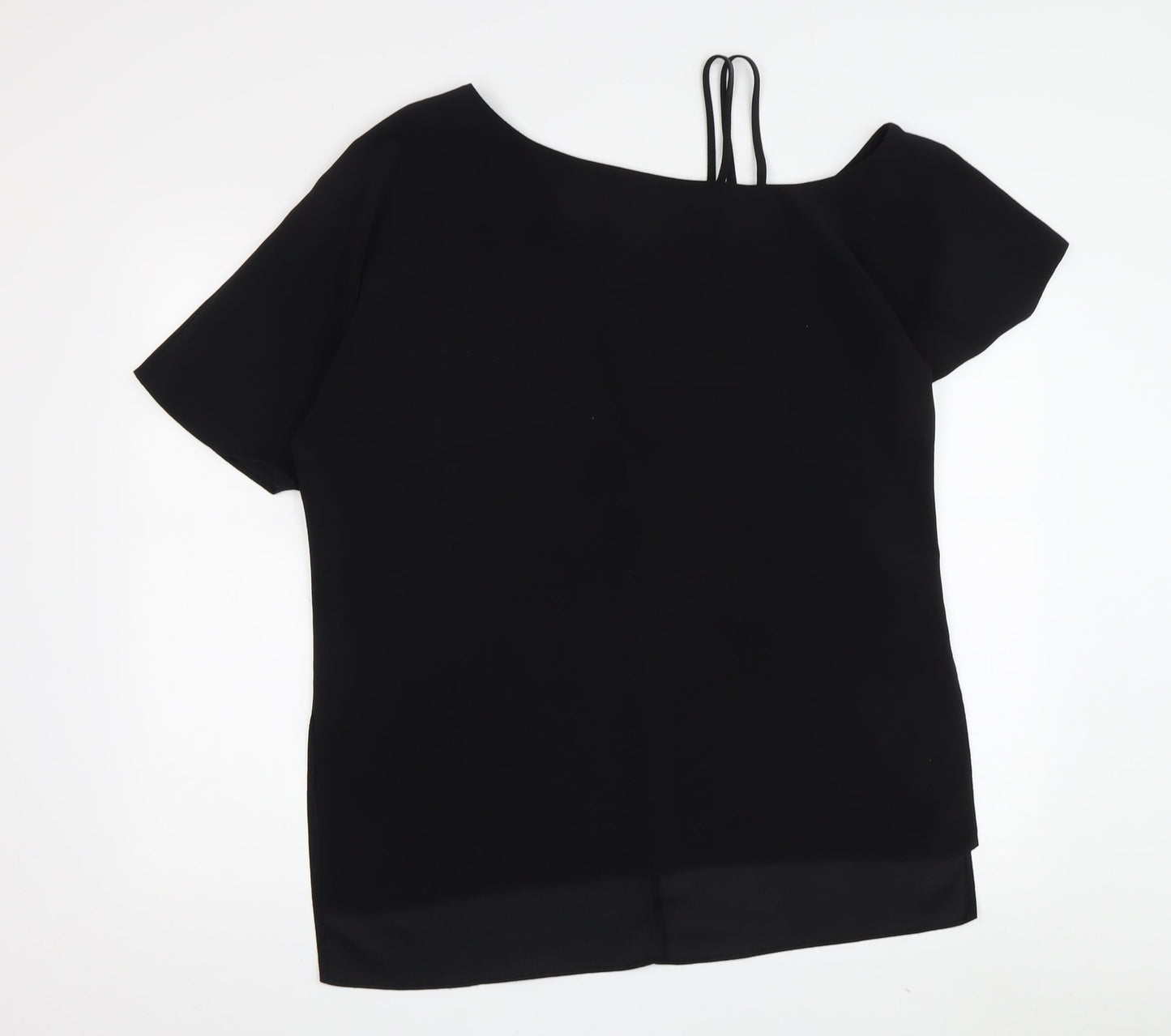 Womens UK Size 12 River Island Black Basic Blouse