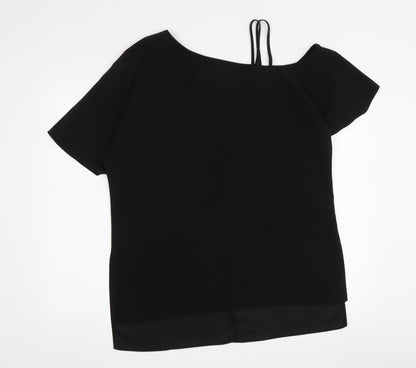 Womens UK Size 12 River Island Black Basic Blouse