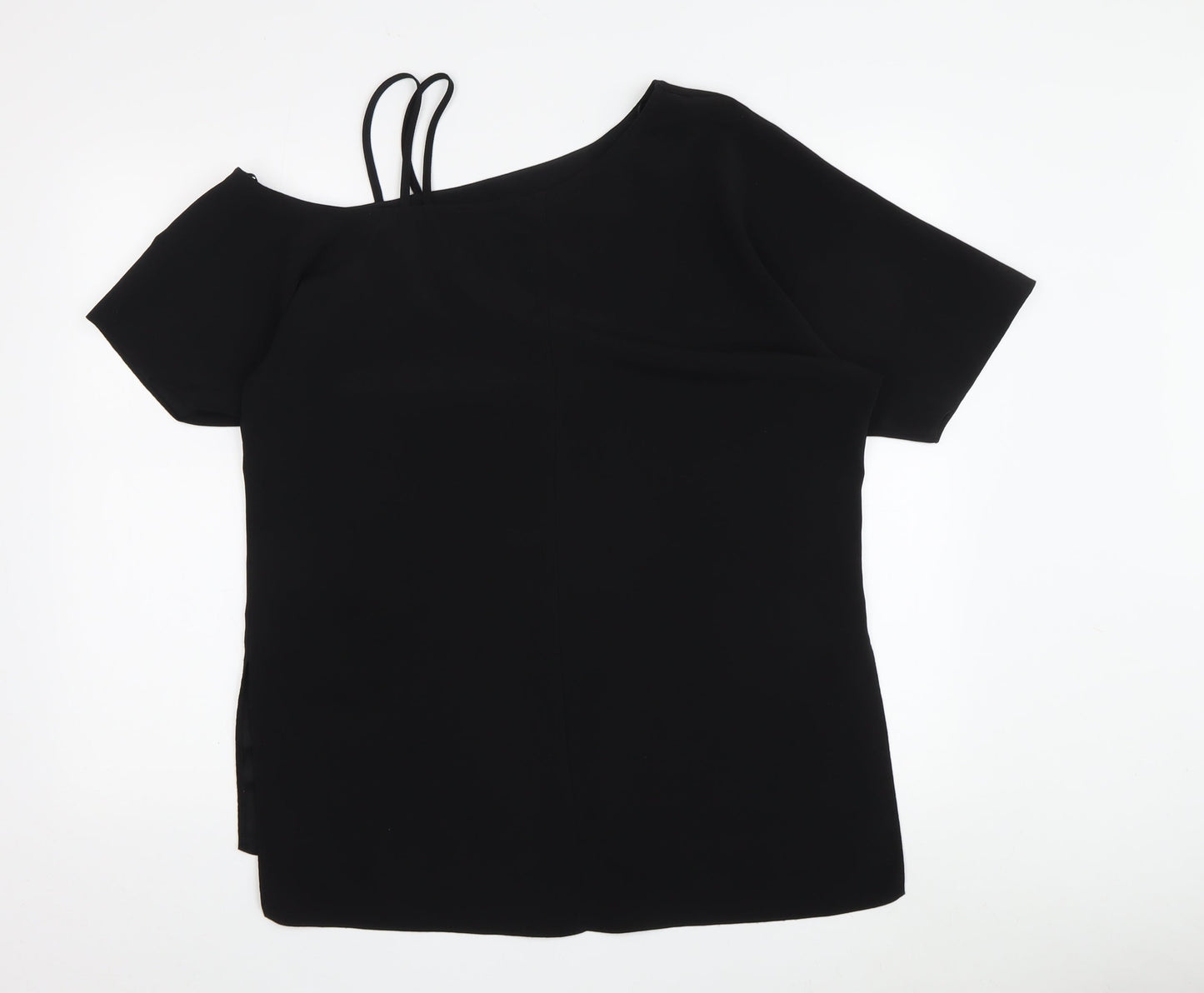 Womens UK Size 12 River Island Black Basic Blouse