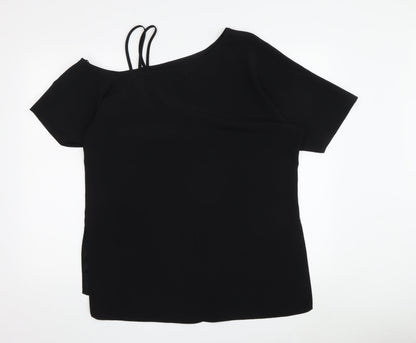 Womens UK Size 12 River Island Black Basic Blouse