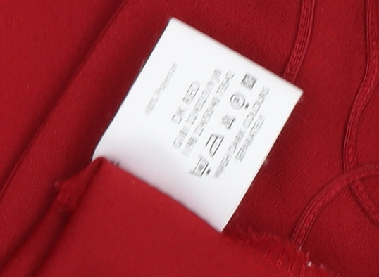 Womens UK Size 12 Berkertex Red Basic Blouse