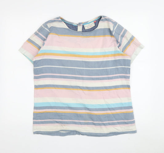 Womens UK Size 14 Brakeburn Multicoloured Basic T-Shirt