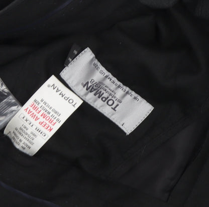 Topman Men's Black Dress Pants - Size 32, Regular Fit