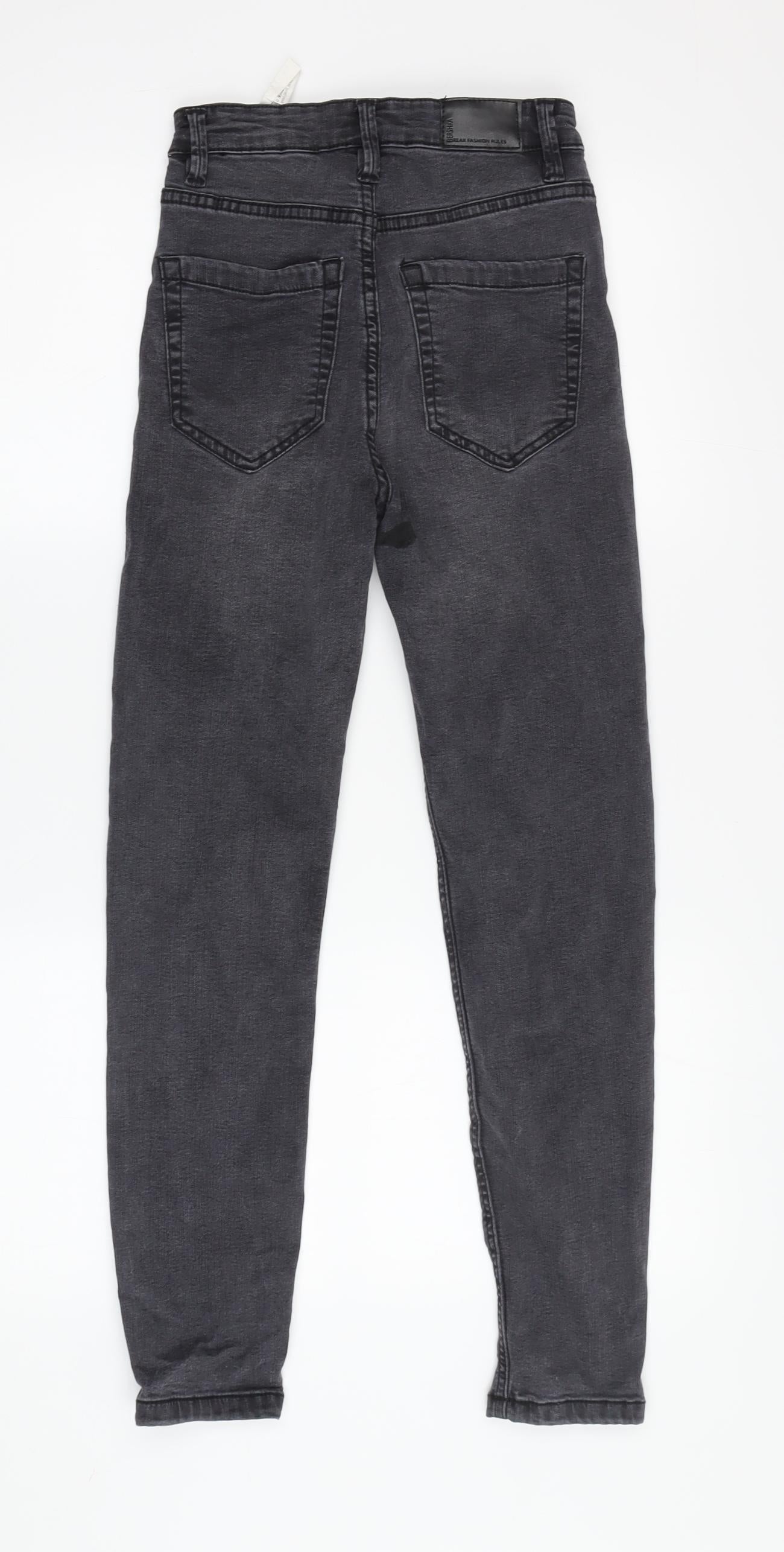 Bershka Girls Grey Straight Jeans, Size 6 - Stylish & Comfy