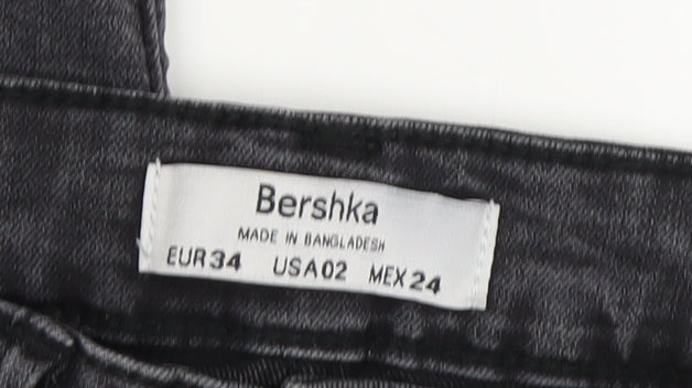 Bershka Girls Grey Straight Jeans, Size 6 - Stylish & Comfy