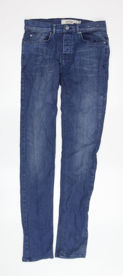 Mens UK Size 30 Topman Slim Fit Skinny Blue Jeans