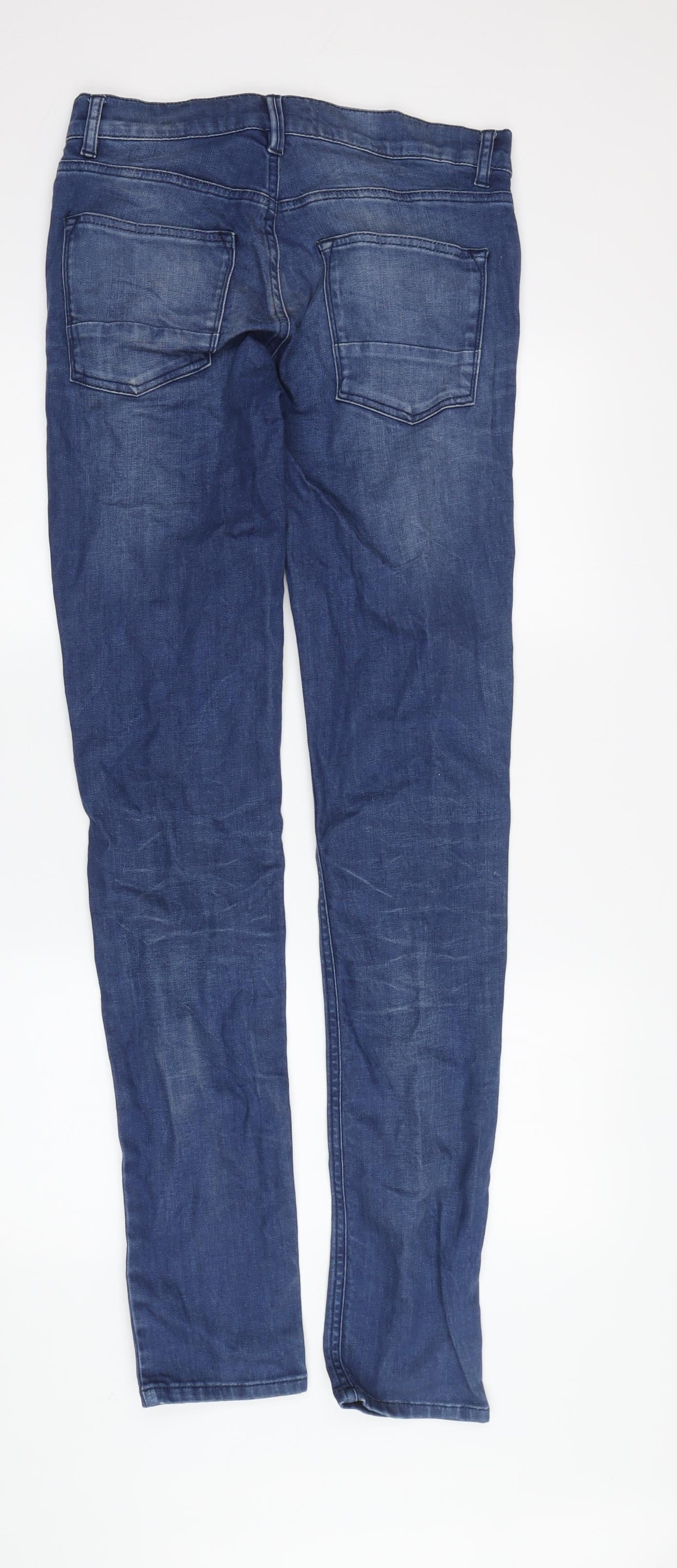 Mens UK Size 30 Topman Slim Fit Skinny Blue Jeans