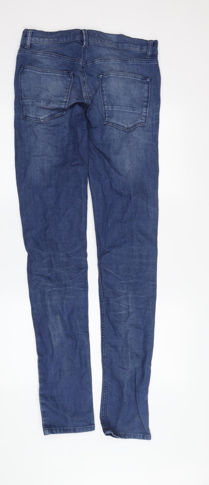 Mens UK Size 30 Topman Slim Fit Skinny Blue Jeans