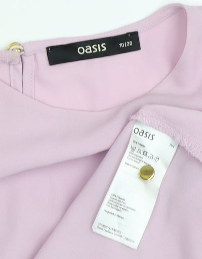 Womens UK Size 10 Oasis Pink  Blouse
