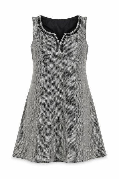Spencer Women's Grey A-Line Dress - Size 14, Classic Style