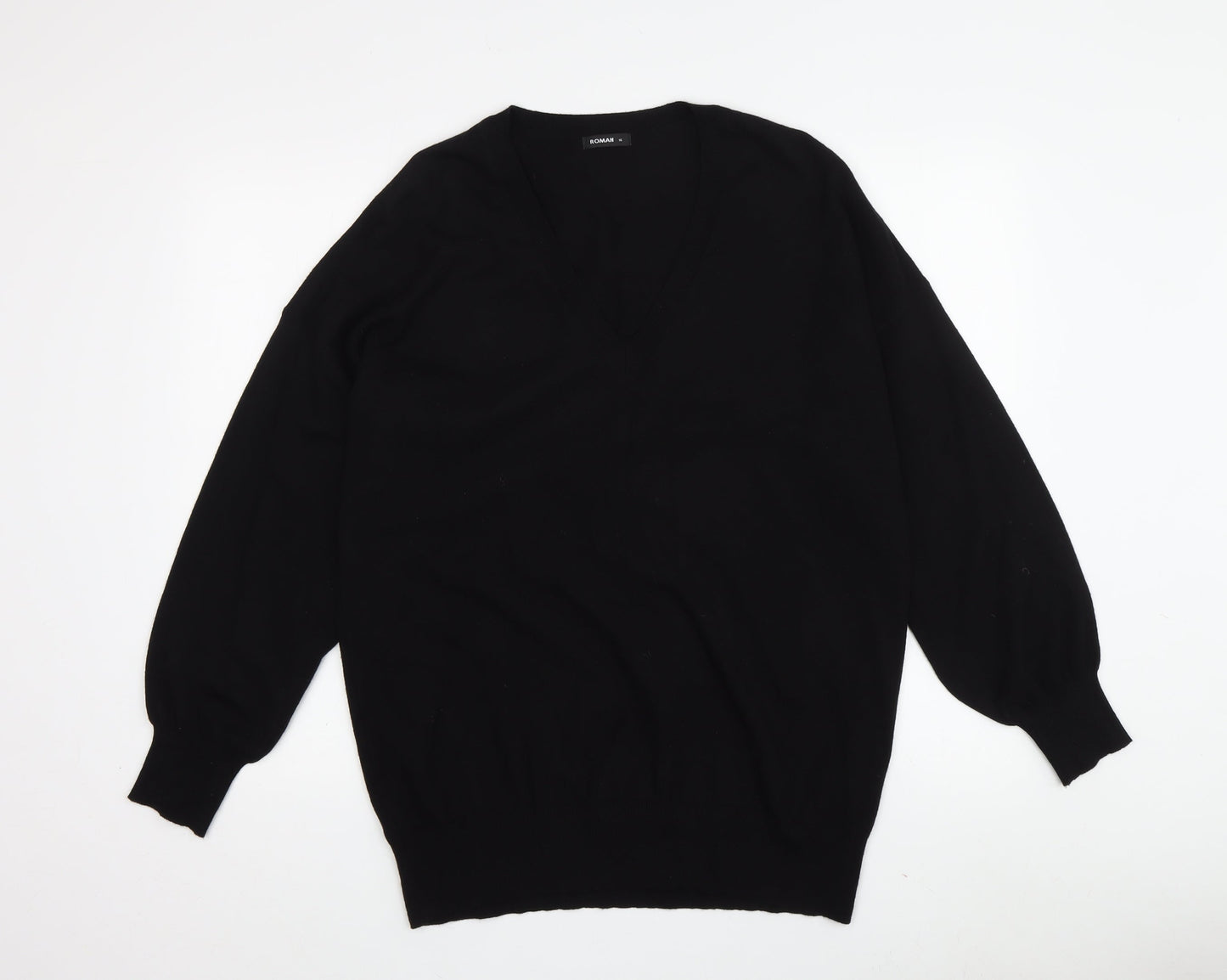 Womens UK Size 14 Roman Black Pullover Jumper