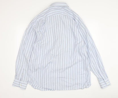 Mens UK Collar Size L Marks and Spencer Smart Blue  Dress Shirt
