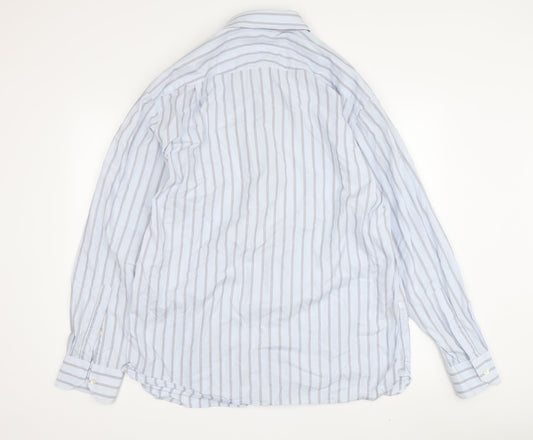 Mens UK Collar Size L Marks and Spencer Smart Blue  Dress Shirt