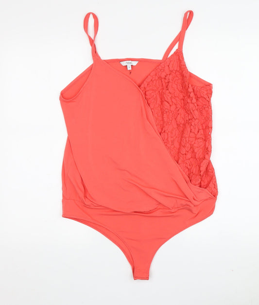 Next Women’s Pink Lace Bodysuit - Size 16