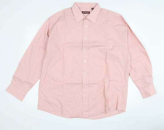 Van Heusen Men's Pink Formal Dress Shirt 44cm