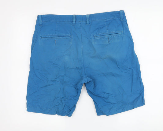 H&M Men's Blue Chino Shorts, Size 33, Casual Style