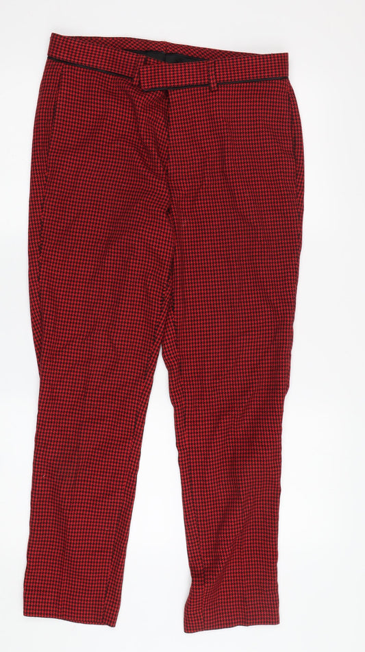 Topman Men's Red Straight Trousers 30W 30L