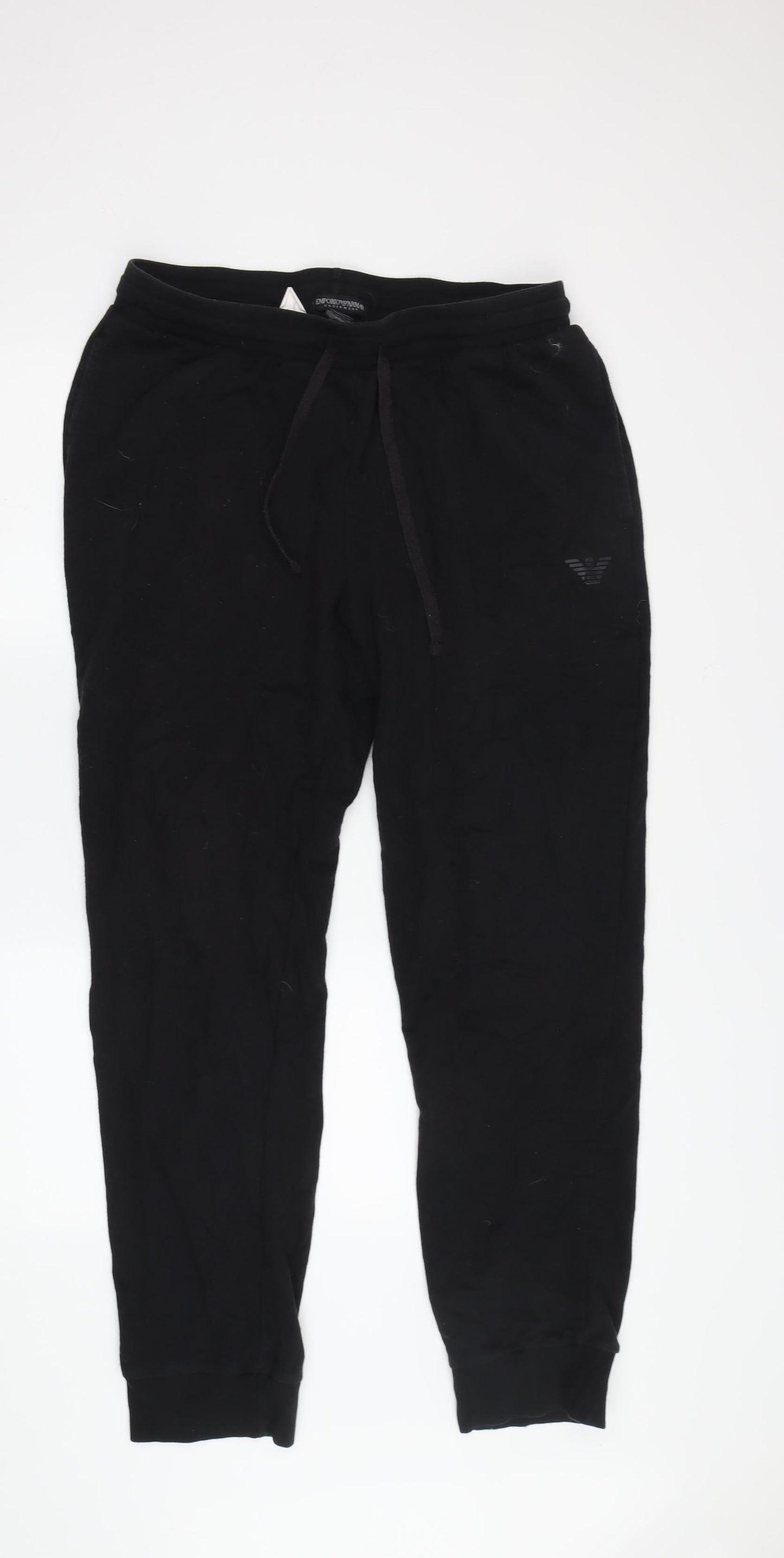 Emporio Armani Men's Black Jogger Trousers - Size S