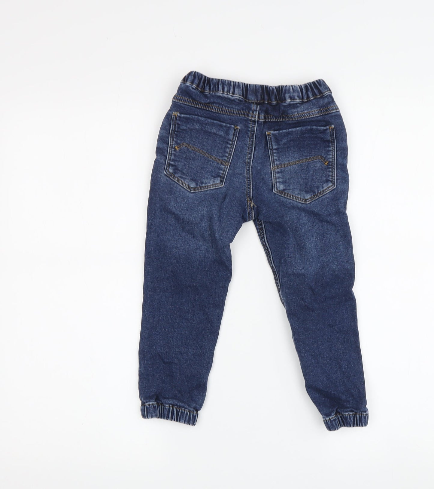 Next Girls Blue Skinny Jeans with Elastic Waist, Size 4 Years
