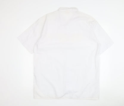 Lonsdale Men's White Medium Button-Up Summer Shirt
