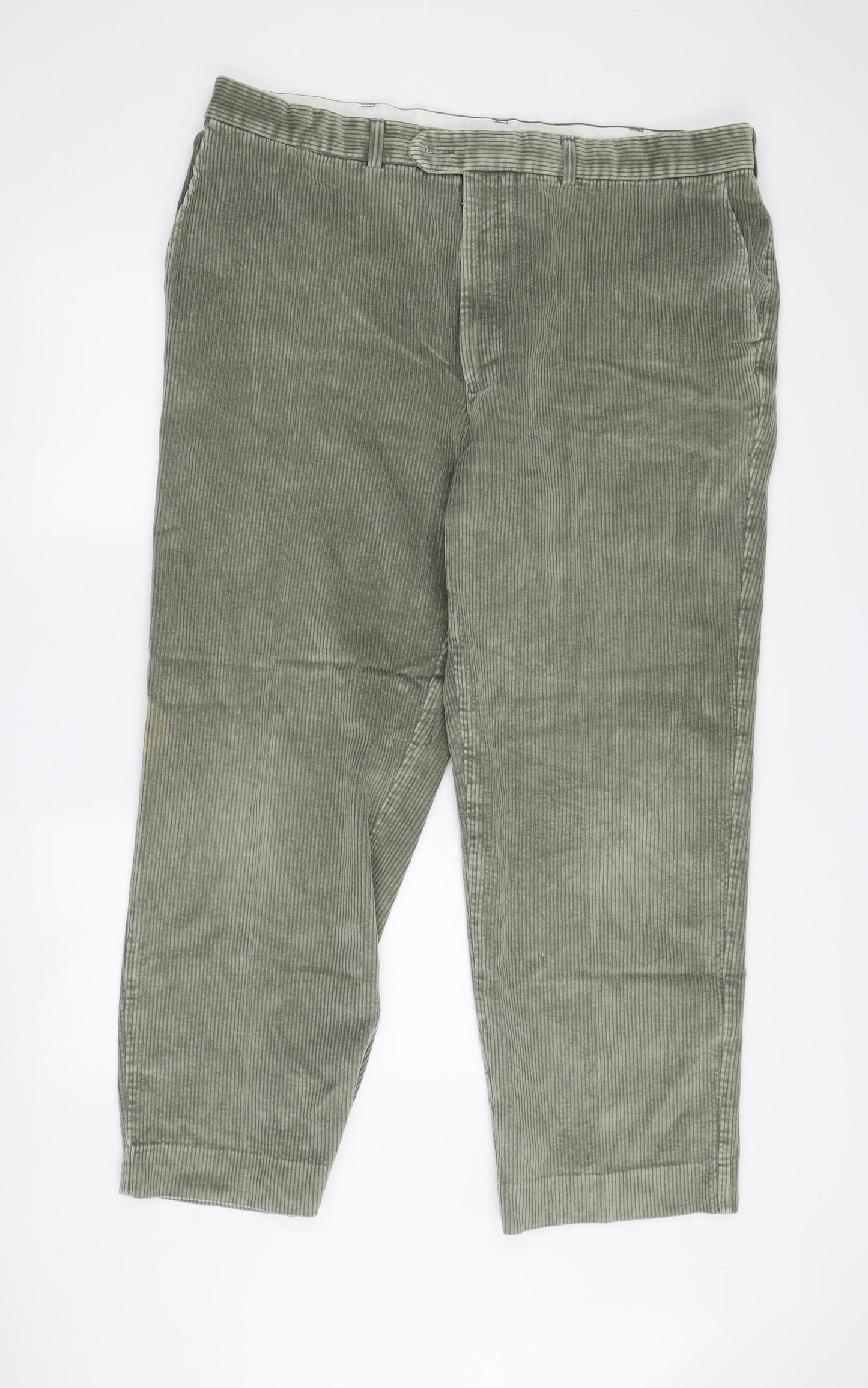 Marks and Spencer Men's Green Chino Trousers - Size L