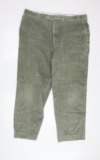 Marks and Spencer Men's Green Chino Trousers - Size L