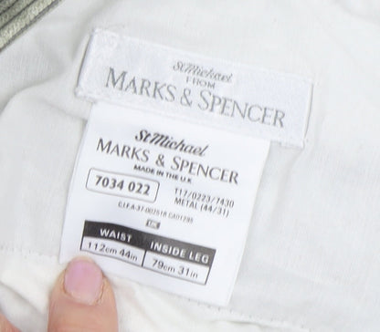 Marks and Spencer Men's Green Chino Trousers - Size L