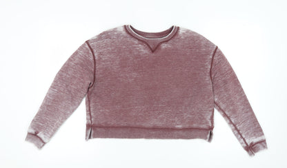 Teens UK Size M Pull & Bear Red Pullover Sweatshirt