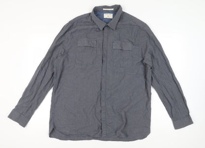 Racing Green Men's Blue 2XL Long Sleeve Button-Up Shirt