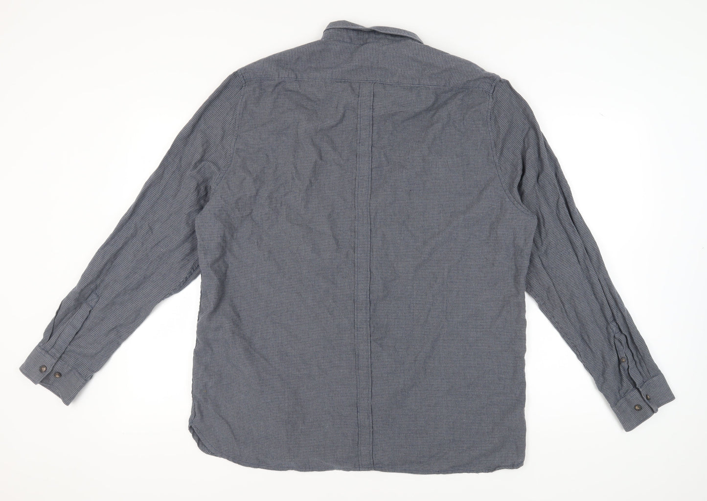 Racing Green Men's Blue 2XL Long Sleeve Button-Up Shirt
