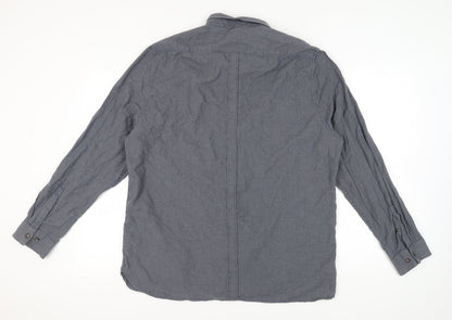 Racing Green Men's Blue 2XL Long Sleeve Button-Up Shirt