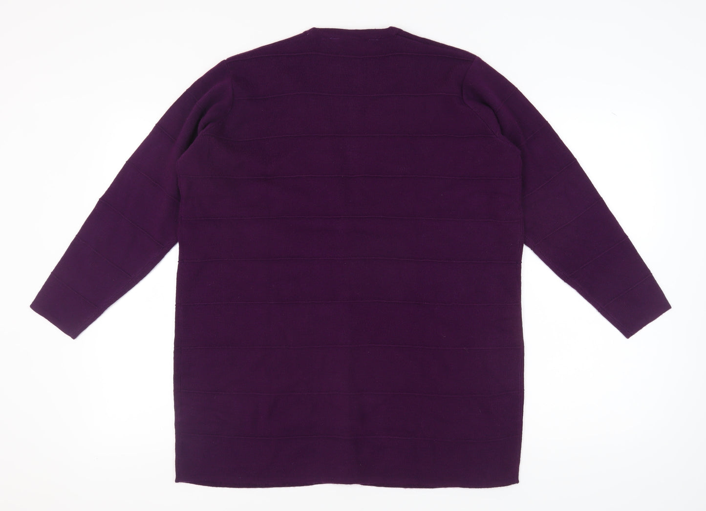 Womens UK Size XL Style by EWM Purple Cardigan Jumper