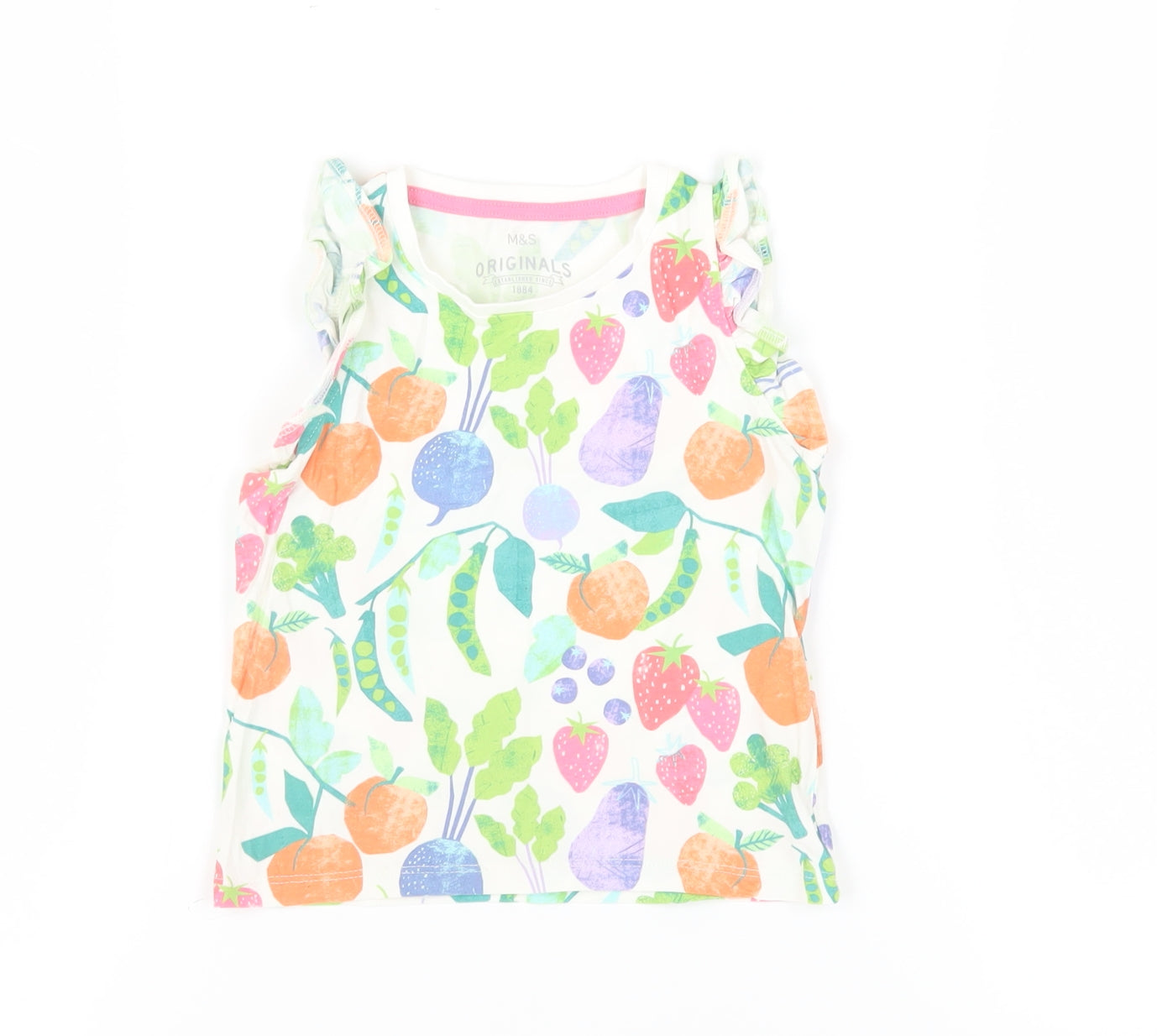Marks and Spencer Girls' Multicoloured Tank Top, 2-3 Years