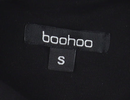 Womens UK Size S Boohoo Black Pullover Hoodie