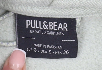 Mens UK Size S Pull&Bear Green Pullover Hoodie