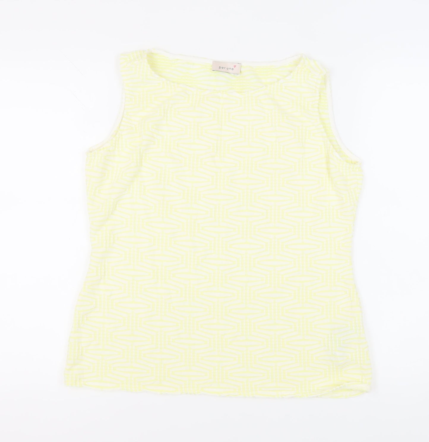 Womens UK Size 14 Marks and Spencer Yellow Basic Tank