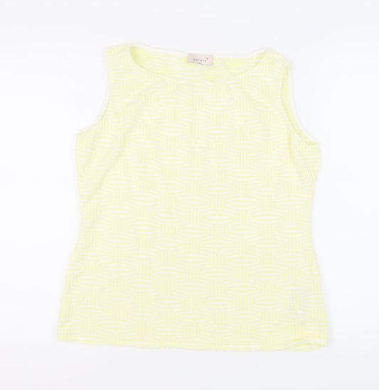Womens UK Size 14 Marks and Spencer Yellow Basic Tank