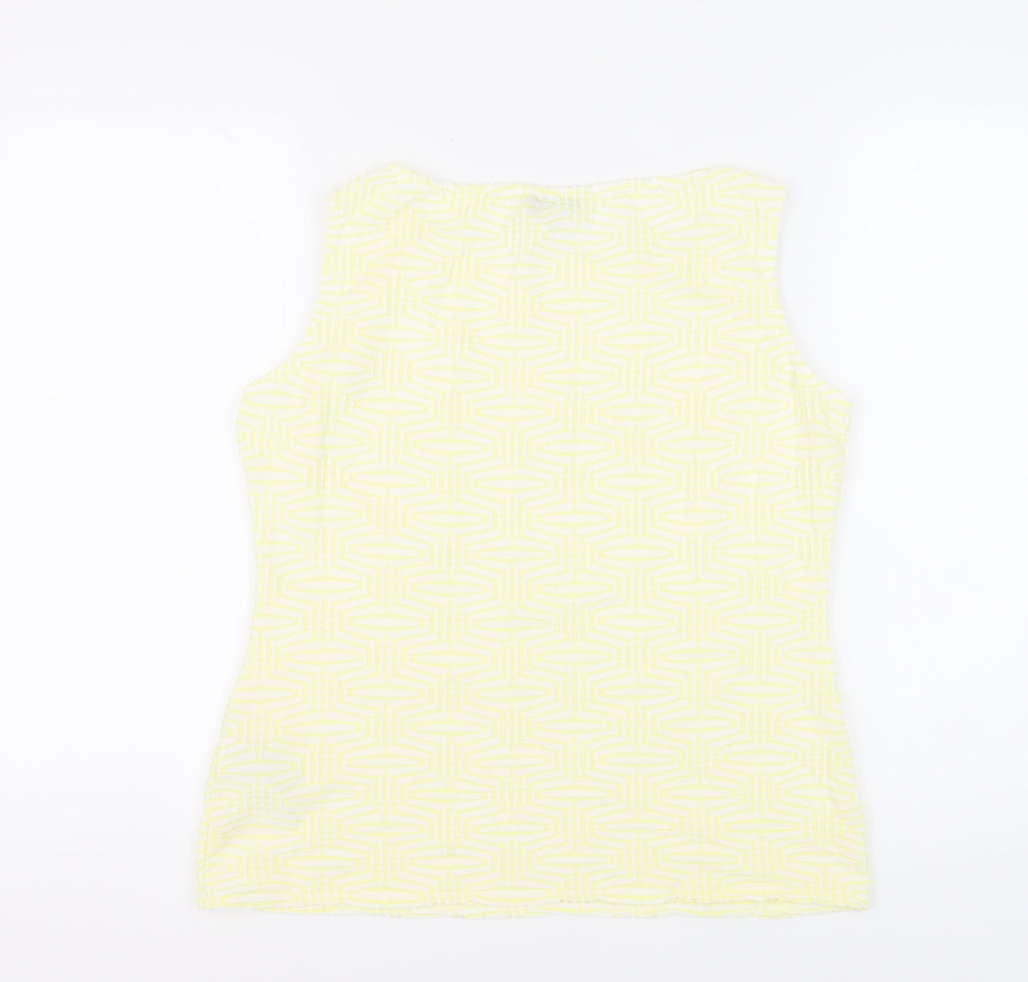 Womens UK Size 14 Marks and Spencer Yellow Basic Tank