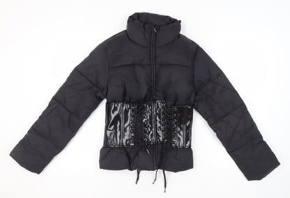 Womens UK Size 8 ASOS Black Puffer Jacket