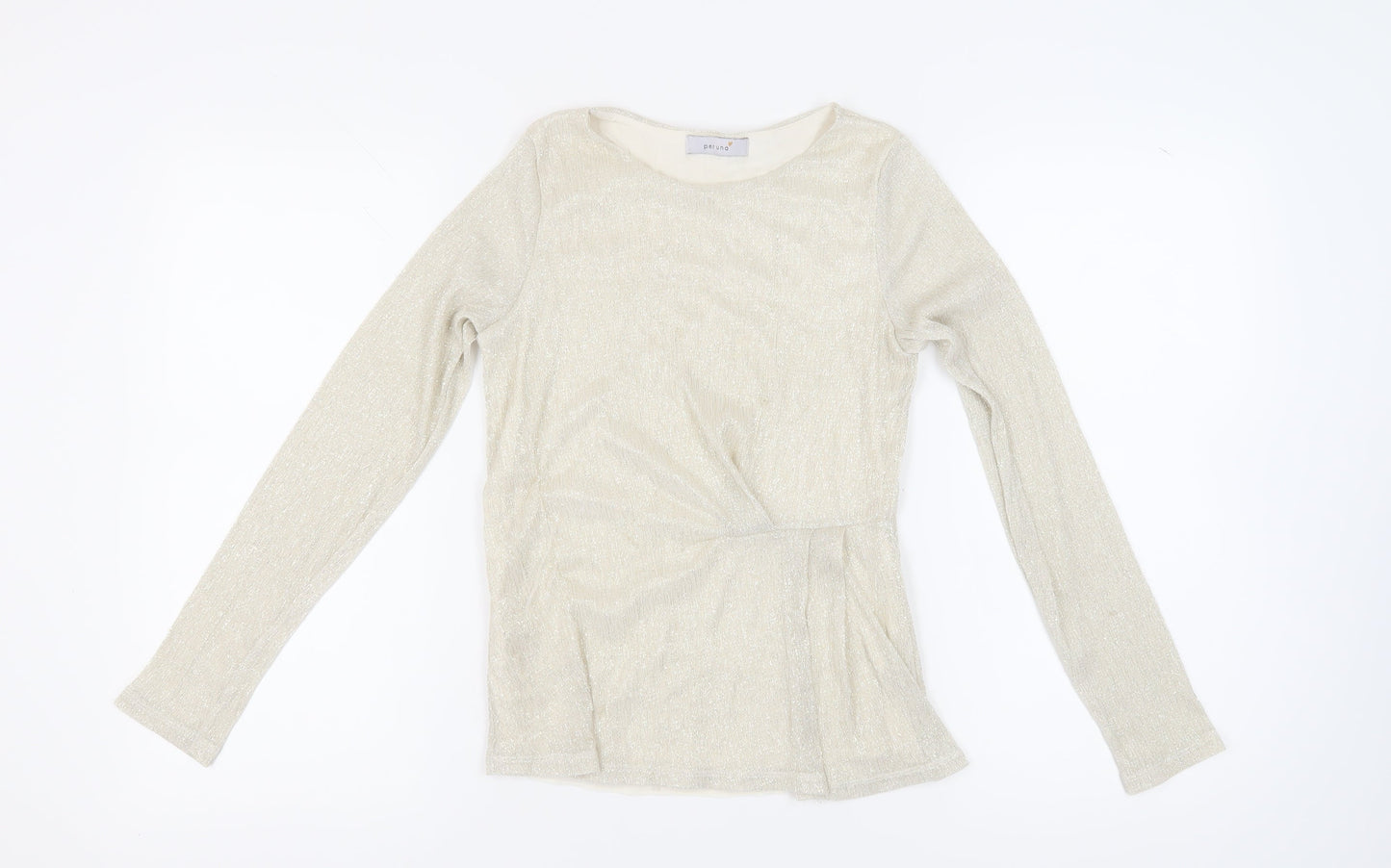 Womens UK Size 10 Marks and Spencer Beige Basic Blouse