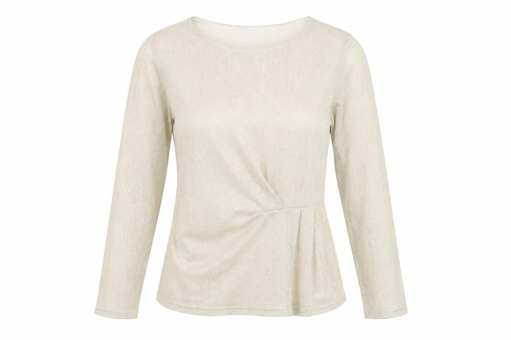 Womens UK Size 10 Marks and Spencer Beige Basic Blouse