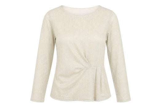 Womens UK Size 10 Marks and Spencer Beige Basic Blouse