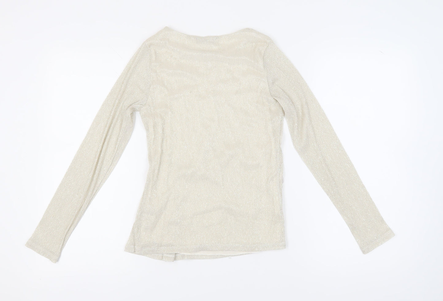 Womens UK Size 10 Marks and Spencer Beige Basic Blouse