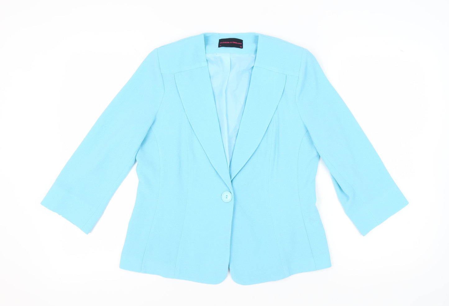 Hudson & Onslow Women's Blue Blazer 3/4 Sleeve Size 12