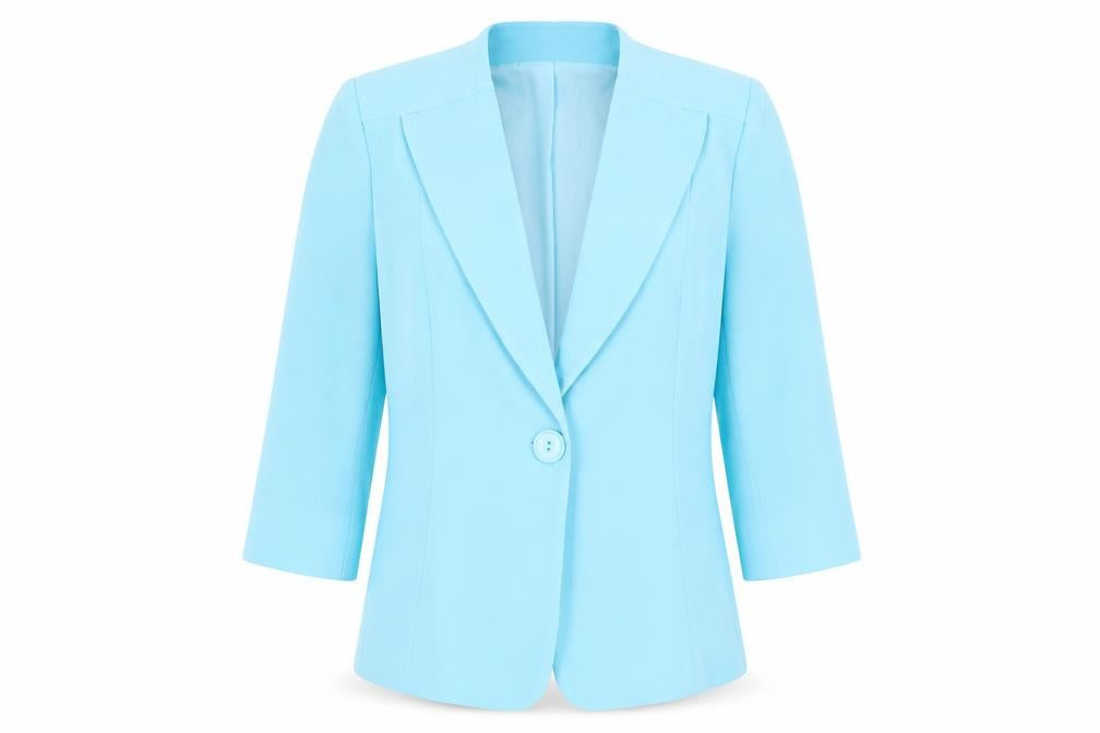 Hudson & Onslow Women's Blue Blazer 3/4 Sleeve Size 12