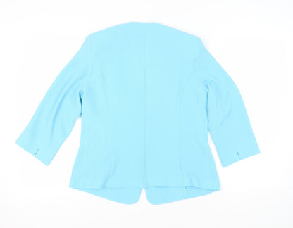 Hudson & Onslow Women's Blue Blazer 3/4 Sleeve Size 12
