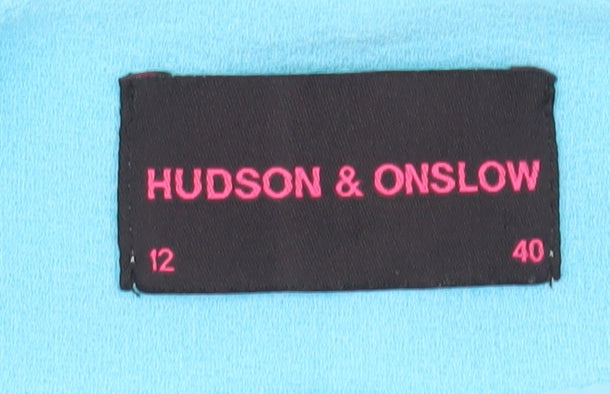 Hudson & Onslow Women's Blue Blazer 3/4 Sleeve Size 12
