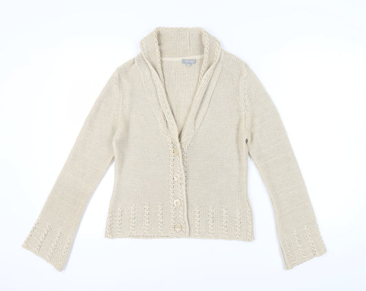 Womens UK Size M Per Una Beige Cardigan Jumper